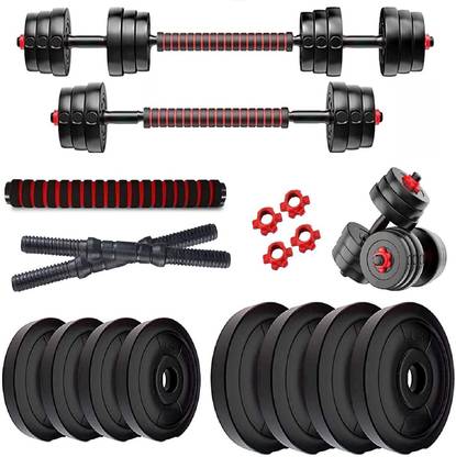 WILORA 10 kg 10KG (2.5KG X 4) PVC Dumbbell Set Home Gym Kit Fixed Weight Home Gym Combo