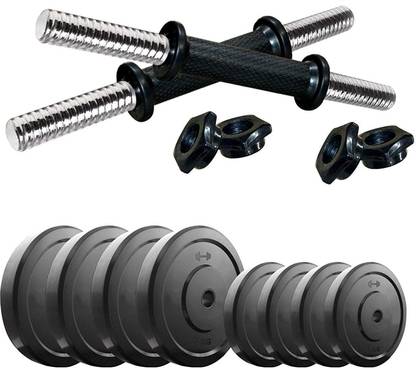 SHIVAM SPORTS 2.5 KgX4 PVC Weight Plates, Home Gym Dumbbell Set For Fitness, Adjustable Dumbbell