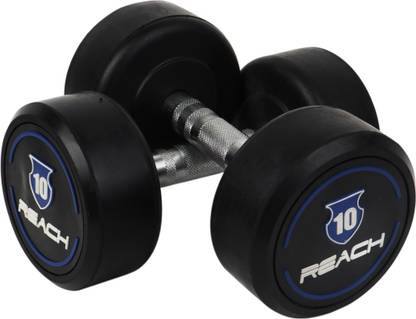 Reach Round Dumbbell Pair - Set of 2 Dumbbells 10 Kg Each For Strength Training Fixed Weight Dumbbell