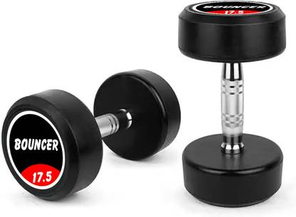 HouseOfCommon Set Of 17.5KGX2 High Quality Rubber Professional Bouncer Fixed Weight Dumbbell
