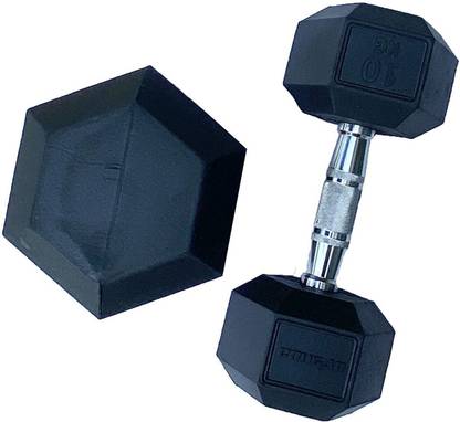 COUGAR Hexa Dumbbell, 10Kg Pair Rubber Coated Professional Hex Dumbbell Set Fixed Weight Dumbbell