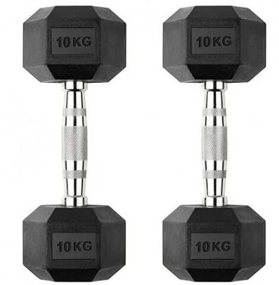 BROZYN Hexa Dumbbell for Home Gym Workout, Strength Training & Muscle Building Fixed Weight Dumbbell