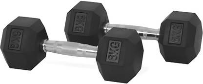 SRIDAYA HEX DUMBBELL 6KG (2PCs X 6Kg) Fixed Weight Dumbbell