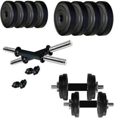 NV Sports RSN home gym ( 2.5 kg 4 pvc plate + 2 rod ) best set Adjustable Dumbbell