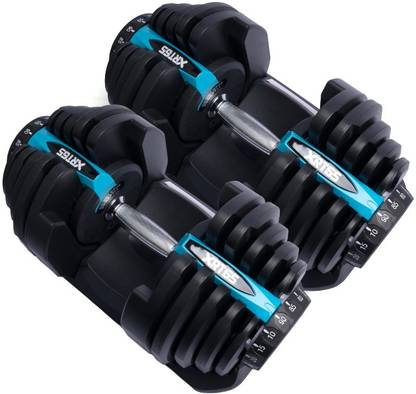 XRT65 Adjustable Dumbbells Set of 2 | 4Kgs - 40Kgs | Gym Equipment For Home Workout Adjustable Dumbbell