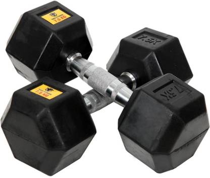 RAAAY 7.5 KG HEX DUMBBELL Fixed Weight Dumbbell
