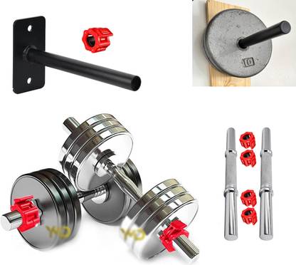 YMD Home Gym Set Steel Dumbbell Plates 3KGX4Pc With 28mm Clamp and 1Pc Holding Pin Adjustable Dumbbell