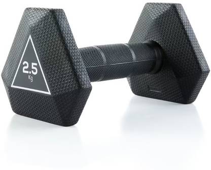 ASU FIT Gym Hex TRIANGLE Dumbbell 2.5 kg Black Fixed Weight Dumbbell