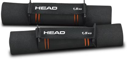 HEAD Soft Dumbells ( 1.5 Kg x 2 Pieces ) for Workout at Gym, Home | Weights Fixed Weight Dumbbell