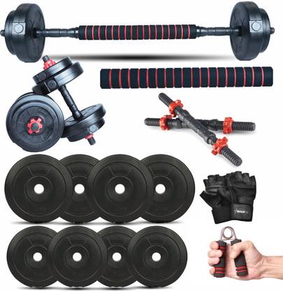 STARX 20 kg StarX Home Gym 20KG Dumbbell Set With Acc & ConnectorRod Adjustable Dumbbell Home Gym Combo