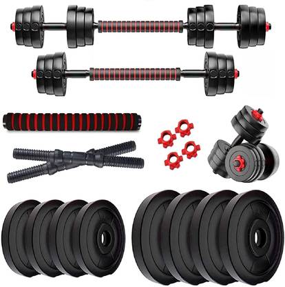 WILORA 20KG (2KG X 4 + 3KG X 4) Dumbbell Combo Set Black Bar & Plate Combo