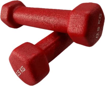 SRIDAYA Set of 0.5 Kg Neoprene Dumbbells for Men & Women (0.5kg x 2pcs = 1kg) Fixed Weight Dumbbell