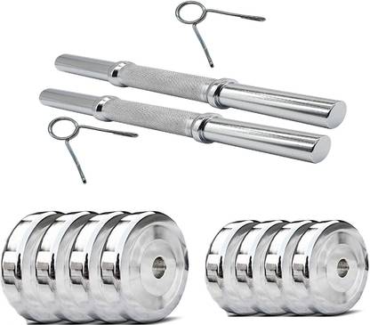 YMD 3Kgx4Pc Steel Weight Plate Adjustable Dumbbell Set, Solid Dumbbell Rod Adjustable Dumbbell