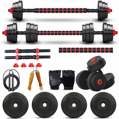 Gym Insane PVC Adjustable Dumble rod 15 EVA Foam Connector dumbbell set workout kit Fixed Weight Dumbbell