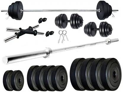 SHIVAM SPORTS 12 KG PVC 3FT ROD Adjustable Dumbbell