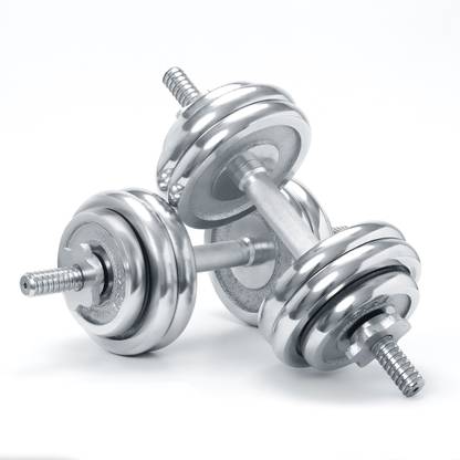 KAKSS Cast Iron Chrome Plated Spinlock Bodybuilding Fitness and Core Fitness Adjustable Dumbbell
