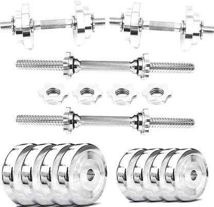 Dinetic Home Gym Set, Steel Dumbbell Set, Steel Dumbbell Plates (1KG X 4PCS) Adjustable Dumbbell