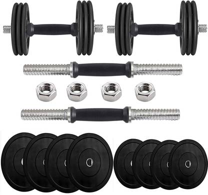 YMD Home Gym Set, Rubber Dumbbell Set, Rubber Dumbbell Plates (1KG X 4Pcs) Adjustable Dumbbell