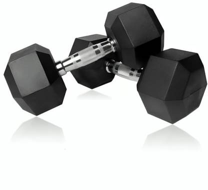 Vaquita Professional Premium Quality Hexa Dumbbell Set With Chrome Handle 2.5Kg Pair Fixed Weight Dumbbell