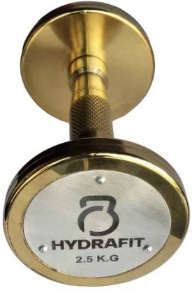 HAYDRAFIT Golden Platinium Dumbbell (2.5Kg) Fixed Weight Dumbbell