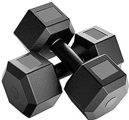 ANSH FIT PVC Set 5KG X 2 PCS, 1 Pair , Hex , Home Gym Fixed Weight Dumbbell (5 kg) Fixed Weight Dumbbell