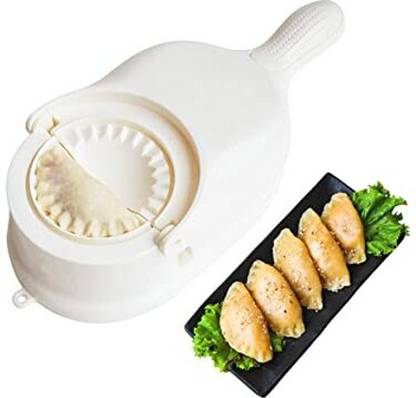 Nexshop ™ Dumpling Maker Ghughra Dumping Momos 2 in 1 Machine Manual Dough Press Puri Y Shaped Peeler