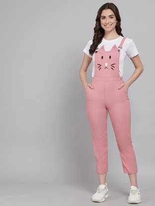 Women Pink Dungaree
