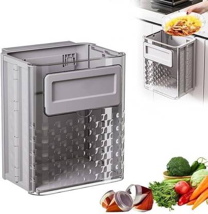 VAJIN Wall Mounted Hanging Trash Can Durable Small Trash Bin Plastic Dustbin