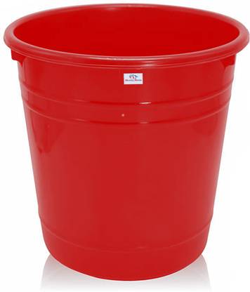 Heart Home Plastic Dustbin|Portable Garbage Basket & Round Trash 5 Ltr.(Red) Plastic Dustbin