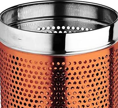 SKITCH Perforated Open Dustbin, Garbage Bin Paper Bin Round Shape for Home,Office 10 L Stainless Steel Dustbin