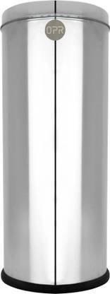 OPR Stainless Steel Swing Dustbin With Lid 10 *14 Inch - 10 Liter Stainless Steel Dustbin