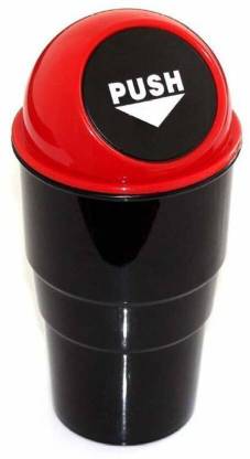 carempire Car Cup Holder Trash Can Garbage Bin with Spring Loaded Lid - Keeps Your Car Clean - for Each Car or Front & Back Seats - Fits Standard Cupholder Plastic Dustbin