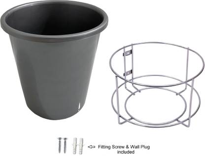 SMART SLIDE Cabinet Door Mounted Multi - Color Dustbin With Steel Holder - Garbage Bin Stainless Steel, Plastic Dustbin