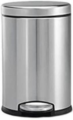 PackPro 6 Ltr Pedal Bin with Lid and Trashcan Removal for Office and Home, Stainless Steel Dustbin