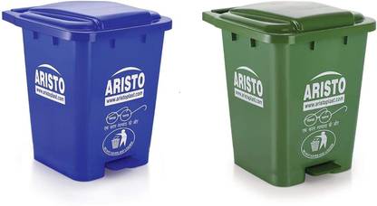 Aristo ARISTO Plastic Pedal Garbage Waste Dustbin 45 LTR (Green/Blue) Plastic Dustbin