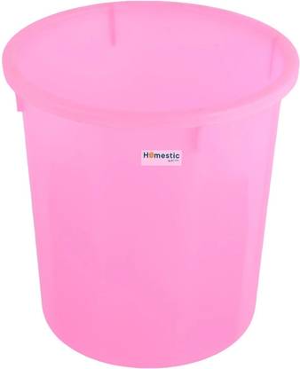 HOMESTIC by Kuber Industries Open Plastic Garbage Dustbin for Kitchen|Sada Dustbin|5 LTR|Pink Plastic Dustbin