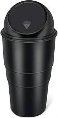 ornamac Car Dustbin | Mini Car Trash Can with Lid | Compact & Leak-Proof Plastic Dustbin