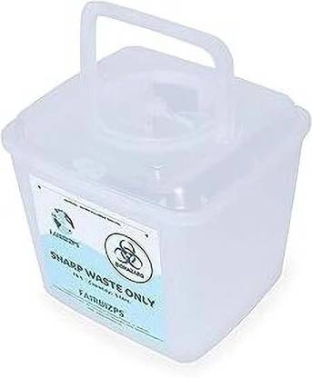 FAIRBIZPS Bio-Medical Sharps Container for Needles, Glass Waste and Metalic Implants-5 Ltr Plastic Dustbin