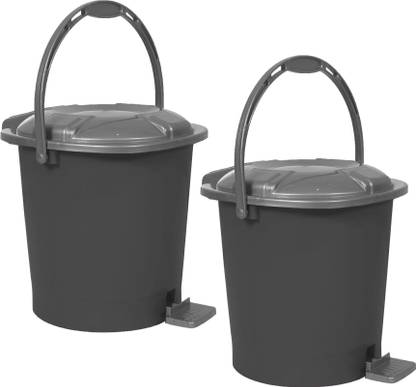 KUBER INDUSTRIES Pedal Dustbin|Waste Bin|Trash Can For Kitchen & Home With Handle-7 Litre Plastic Dustbin