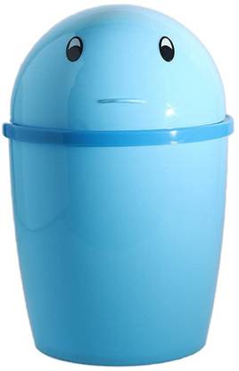 Eagean Cute Penguin Small/Mini Dustbin With Lid Plastic Dustbin