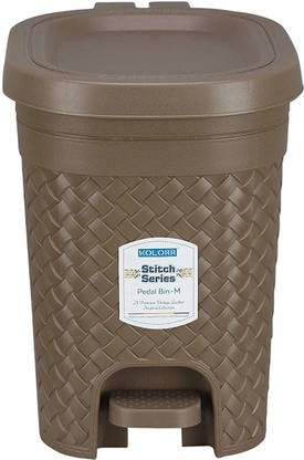 KOLORR 7 L Stitch Pack of 1 LT Brown Pedal Wastebin For Home Plastic Dustbin
