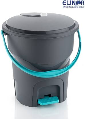 ELINOR IN GREY COLOR WITH PEDAL IN UNBREAKABLE PLASTIC MATERIAL Plastic Dustbin