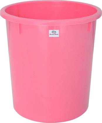 Heart Home Plastic Open Dustbin, Trash Bin, Garbage Bin, Waste Bin, 5Ltr. (Pink) Plastic Dustbin