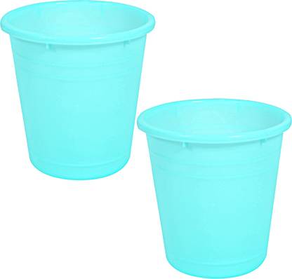 KUBER INDUSTRIES Plastic Dustbin| Round Trash Can,7 Ltr,Packof 2 (Mint Green) Plastic Dustbin