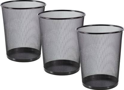 Novelty Store Small Metal Mesh Dustbin for Home, School, Bedroom, Kitchen, Office 9.4 LTR Iron Dustbin