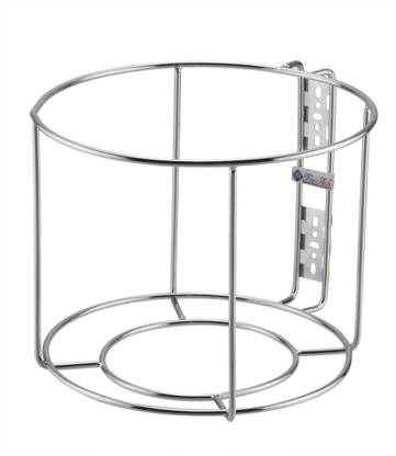 FineArts Stainless Steel Wall Mountable Bin Holder Dustbin Stand Size (10Lx11.2Wx8.4H) Steel Dustbin