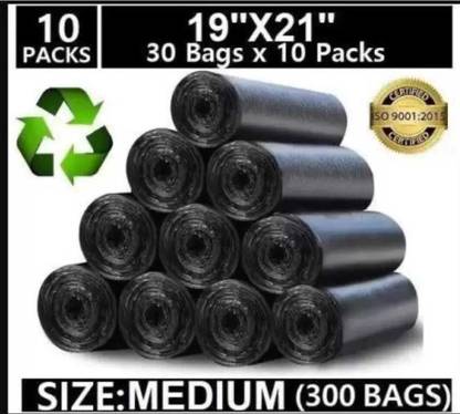 SEVENTEENSTITCH Garbage Bags 19 X 21 Inch Medium Size(Pack Of 10Roll) Medium 15 L Garbage Bag Plastic Dustbin