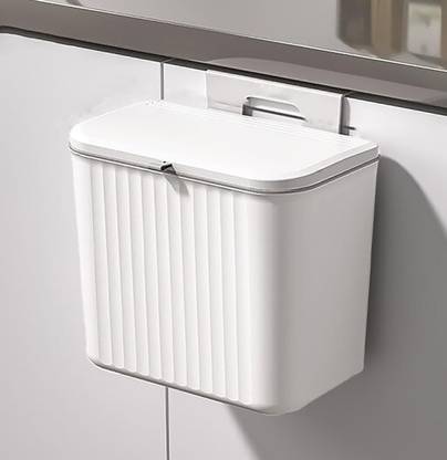 HOUSE OF QUIRK Hanging Kitchen Trash Can With Lid, Double-Sided Open Lid Design-7 Ltr Plastic Dustbin