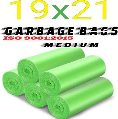 Shopative GREEN Garbage bag 19x21 pack ( 150 Bags) Plastic Dustbin
