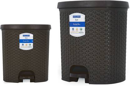 KOLORR Magnum 14L & 6L Combo Pedal Dustbin/Garbage Waste Bin with Lid for Home, Kitchen Plastic Dustbin